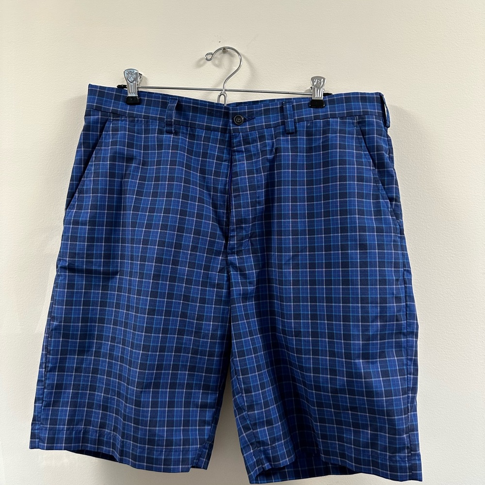 PGA Tour Blue Checkered Shorts